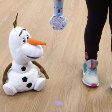 Olaf follows the snowflake
